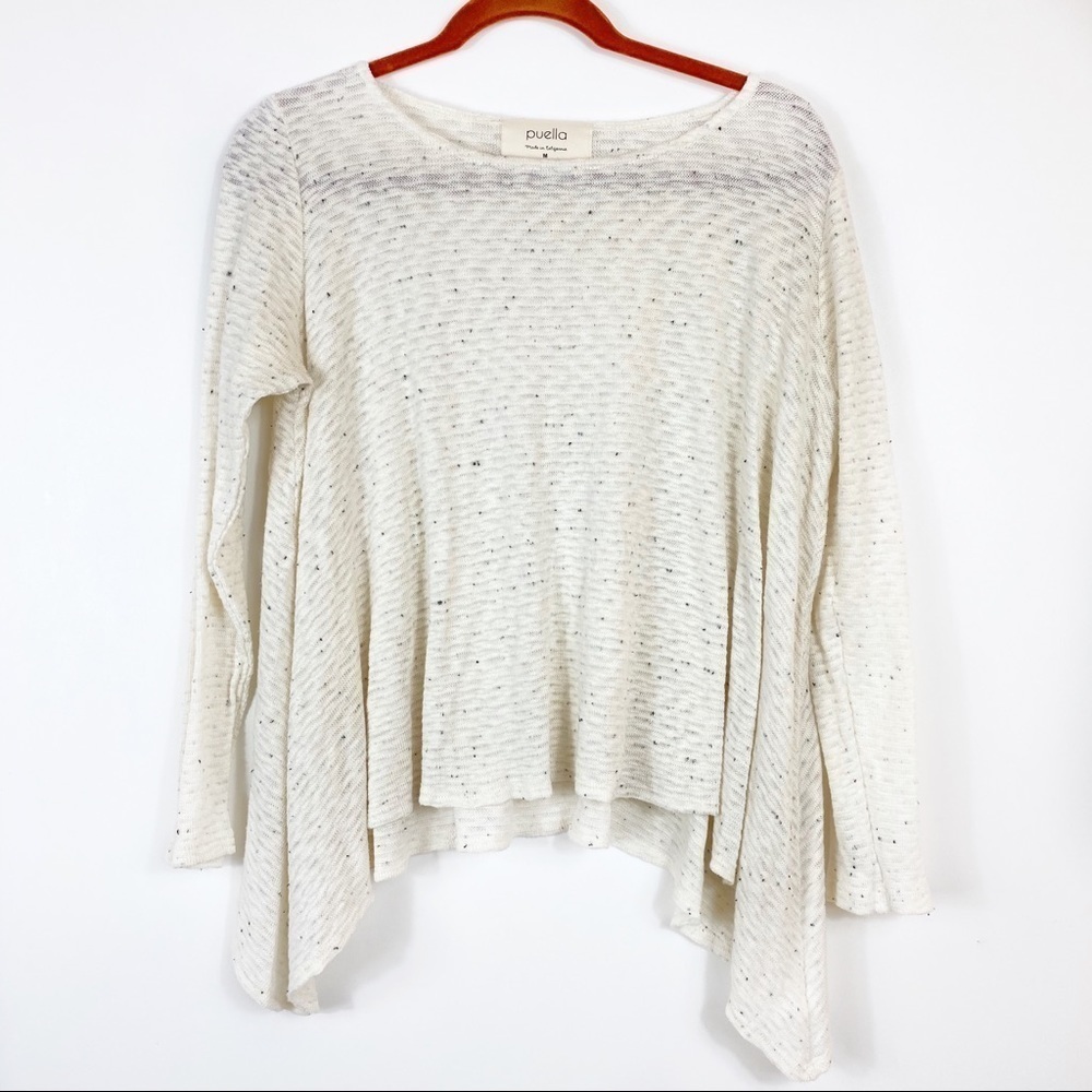 Anthropologie Puella Knit Speckled Oversized Top